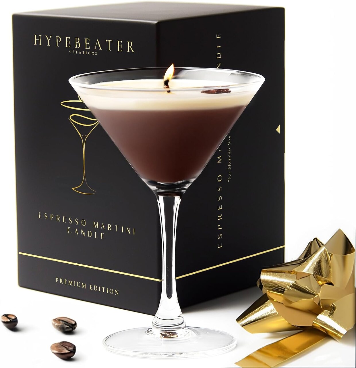 Espresso Martini Candle Premium Edition - The Ideal Espresso Martini Gift, Unique Cute Gifts for Women and Men As a Cute Coffee Candle, Christmas Gifts for Espresso Martini Decor